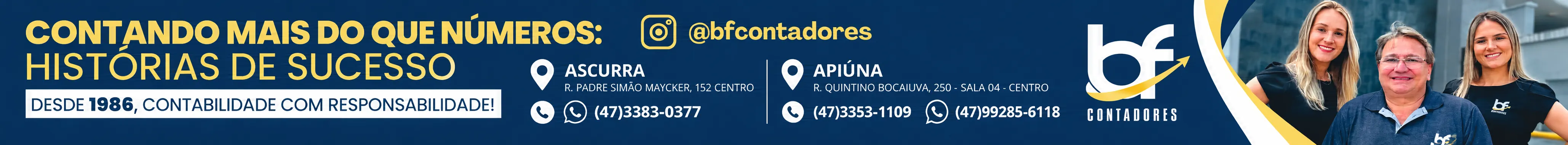 Anúncio de B&F CONTADORES