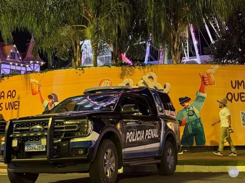 Polícia Penal instala base fixa dentro do parque da Oktoberfest Blumenau