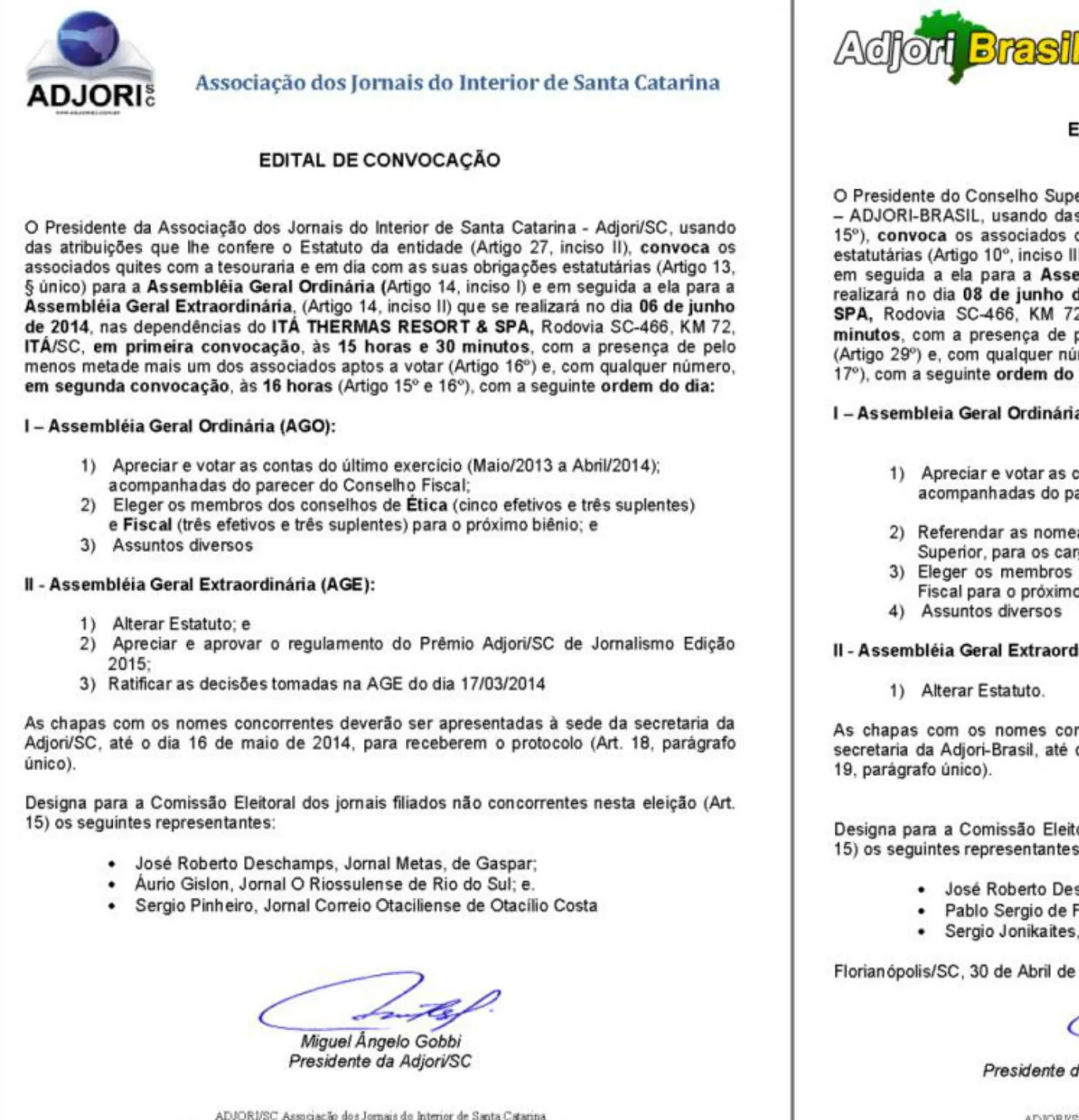Presidente do Sinapro confirma participação no Congresso da Adjori