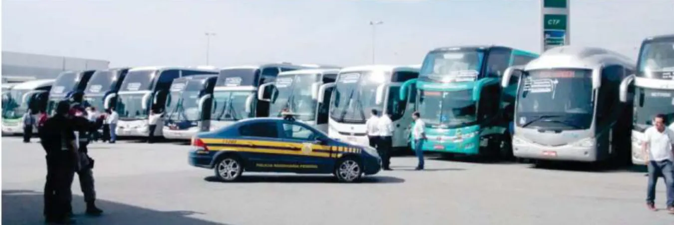 Empresas de ônibus de turismo e fretamento protestam na capital