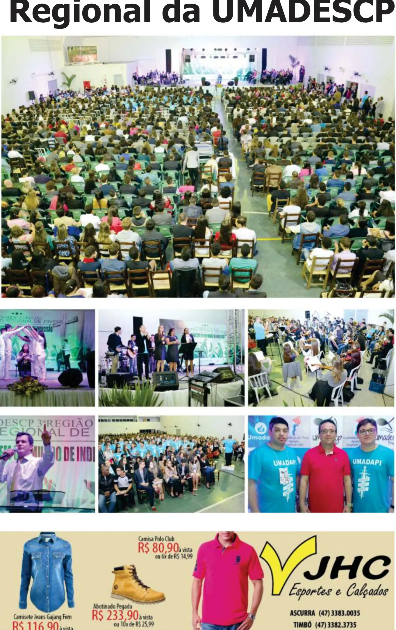 Mais de 1.500 jovens participaram do Encontro Regional da UMADESCP