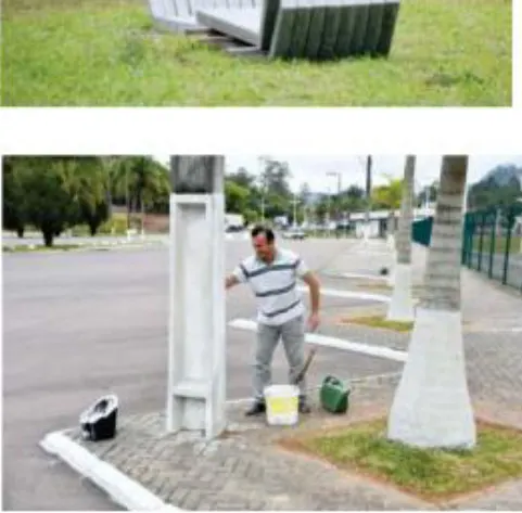 Manutenção na praça Aquidabã