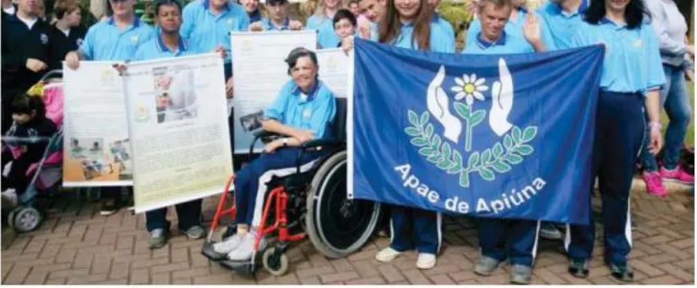 A APAE de Apiúna participa da abertura da semana nacional da pessoa com deficiência intelectual e múltipla