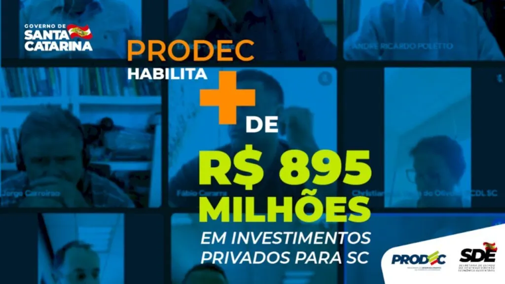Prodec habilita mais de R$ 895 milhões em investimentos privados em Santa Catarina