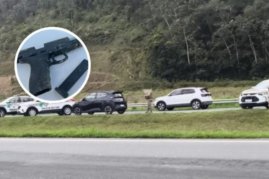 Perseguição pela BR-470 acaba em troca de tiros e morte durante abordagem da PM